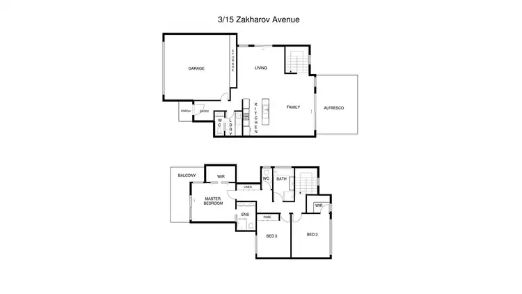 Floorplan of Homely townhouse listing, 3/15 Zakharov Avenue, Forde ACT 2914