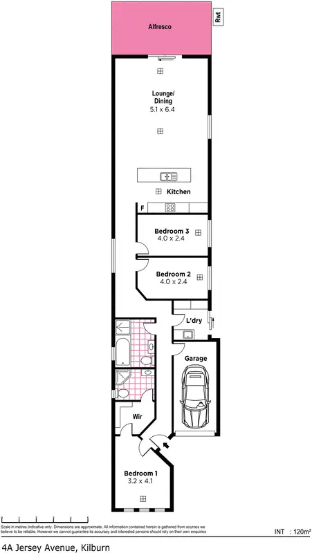Floorplan of Homely house listing, 4A Jersey Avenue, Kilburn SA 5084