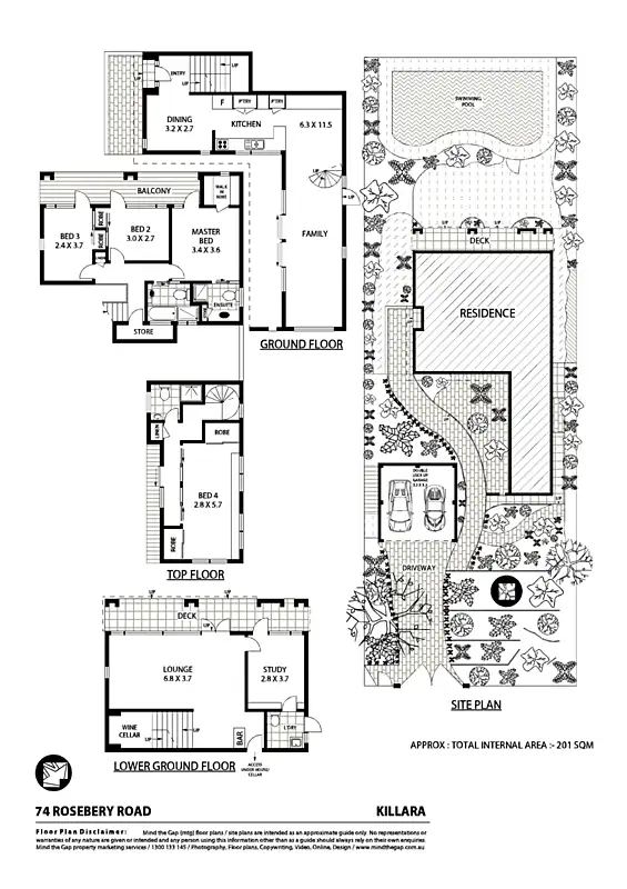 Floorplan of Homely house listing, 74 Rosebery Road, Killara NSW 2071