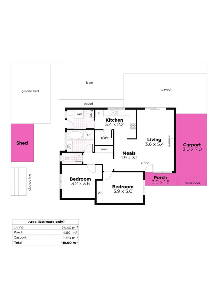 Floorplan of Homely unit listing, 6/7 Willoughby Court, Glengowrie SA 5044