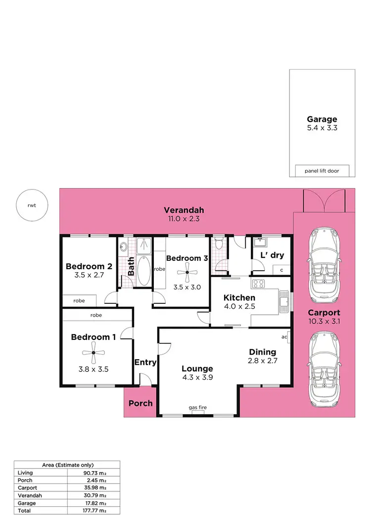 Floorplan of Homely house listing, 5 Perth Avenue, Valley View SA 5093