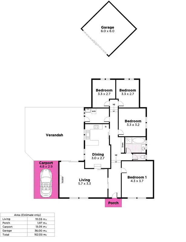 Floorplan of Homely house listing, 10 Koonunga Avenue, Rostrevor SA 5073