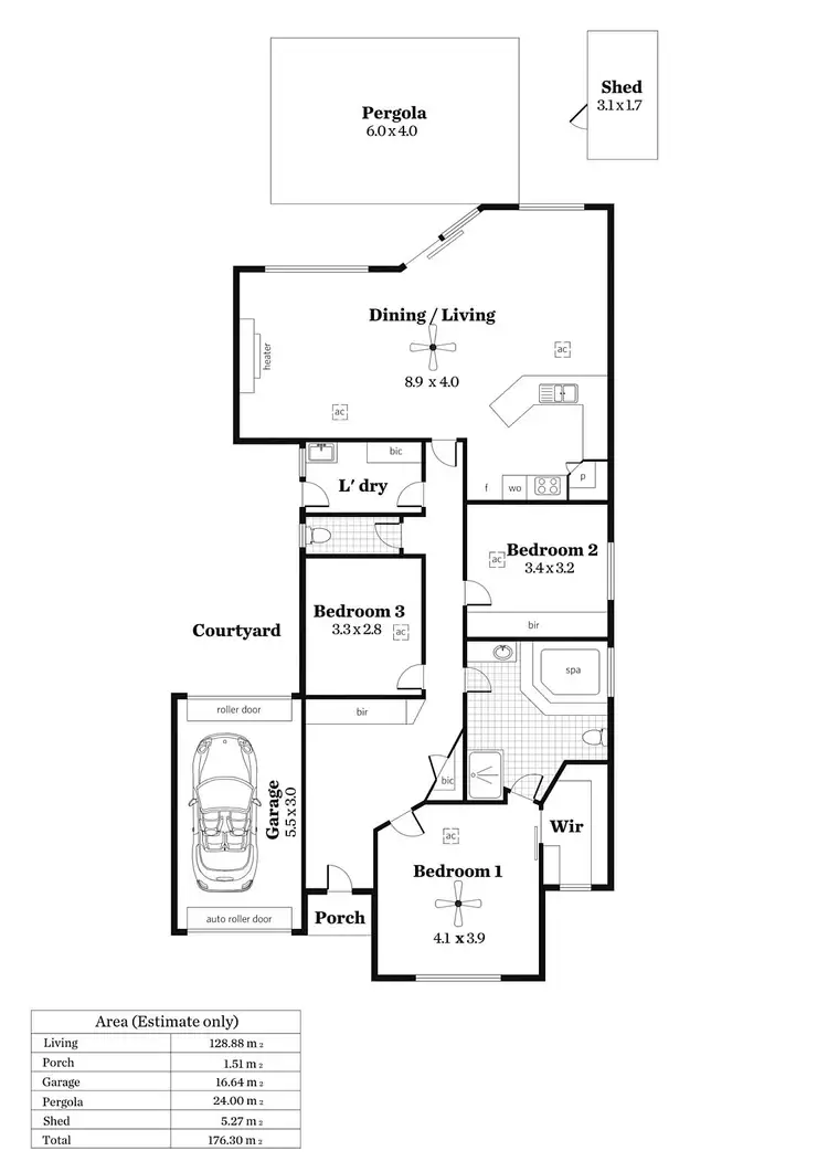Floorplan of Homely unit listing, 4/132 Cross Road, Highgate SA 5063