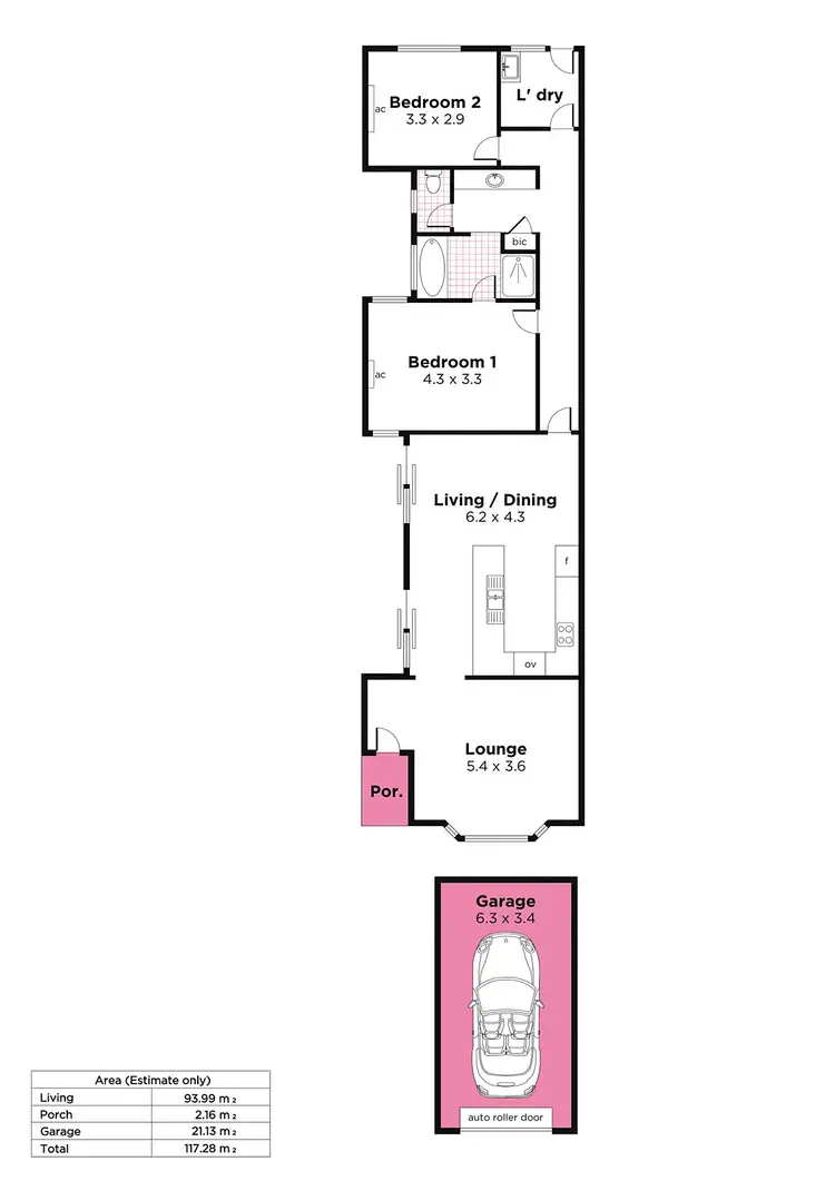 Floorplan of Homely unit listing, 1/33 Prosser Avenue, Norwood SA 5067