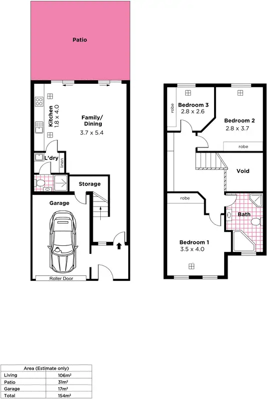 Floorplan of Homely townhouse listing, 5/2A First Street, Brompton SA 5007