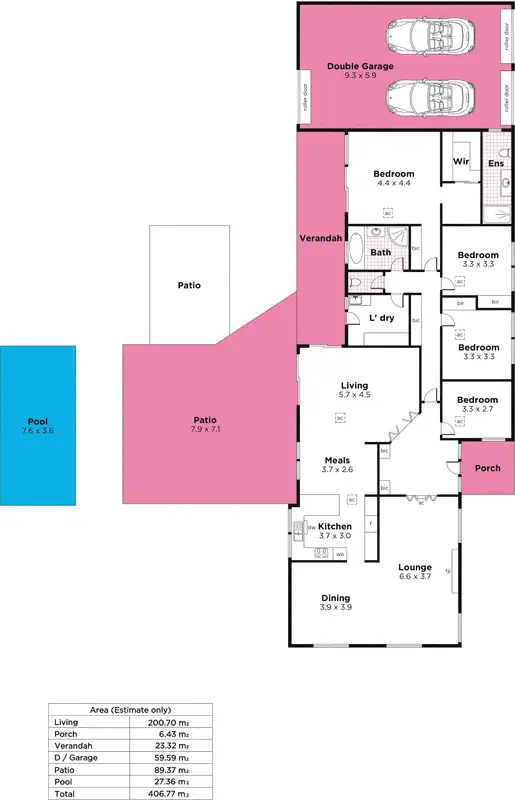 Floorplan of Homely house listing, 2 Craigburn Drive, Flagstaff Hill SA 5159