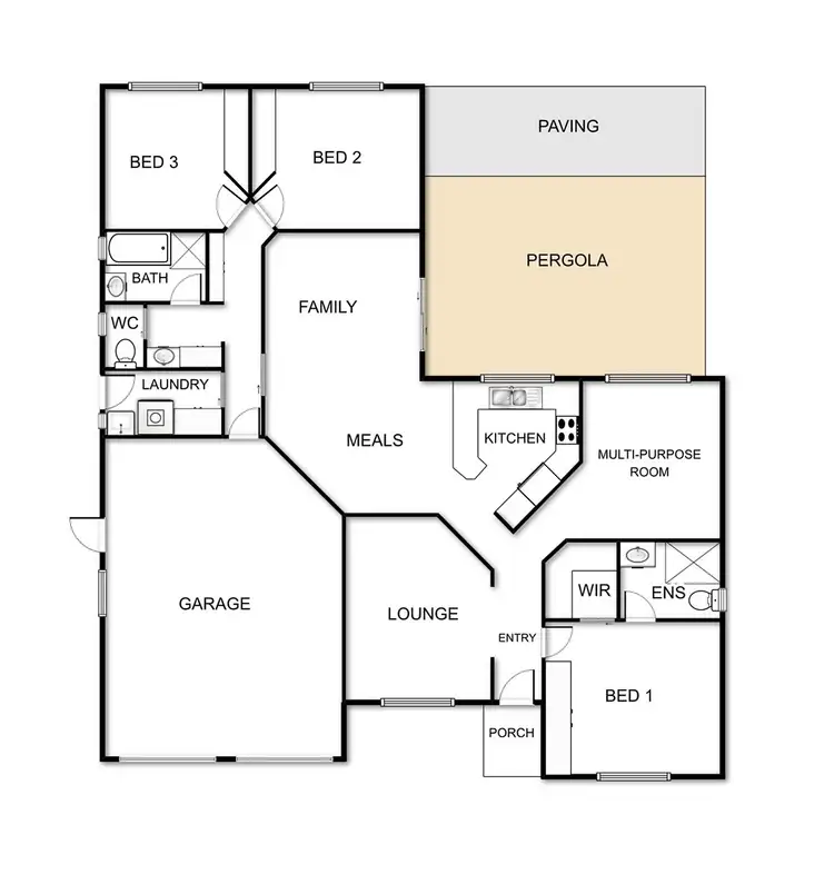 Floorplan of Homely house listing, 8 Fairlight Street, Dunlop ACT 2615