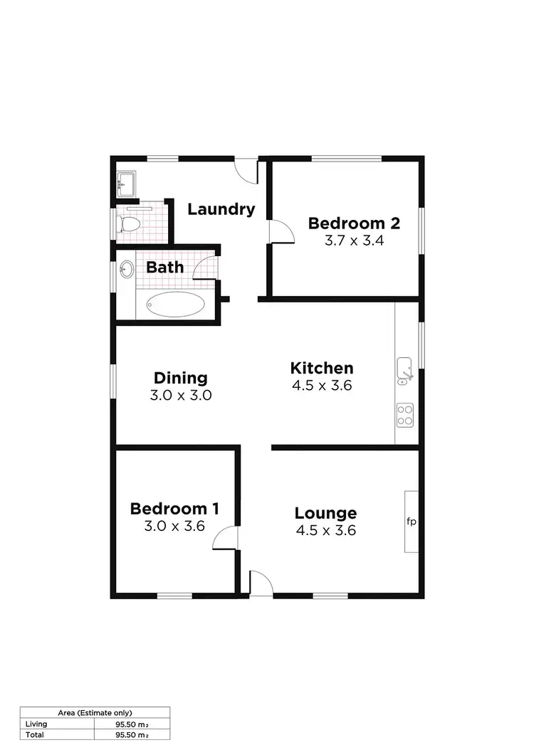 Floorplan of Homely house listing, 2 Schroeder Street, Wallaroo SA 5556
