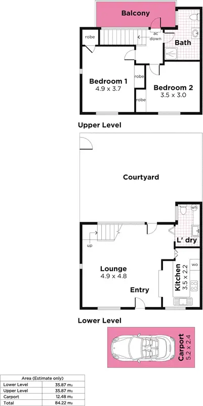 Floorplan of Homely unit listing, 4/105 Duthy Street, Malvern SA 5061