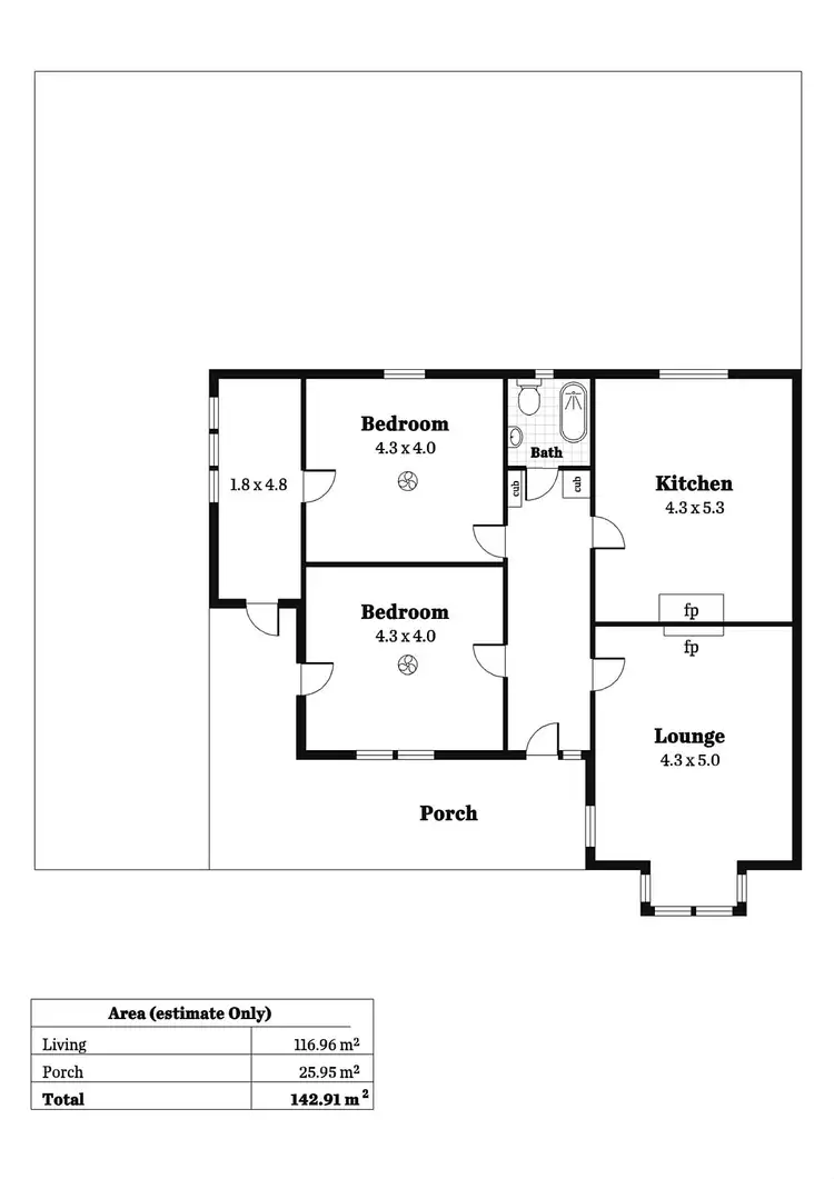 Floorplan of Homely house listing, 42 Margate Street, South Brighton SA 5048