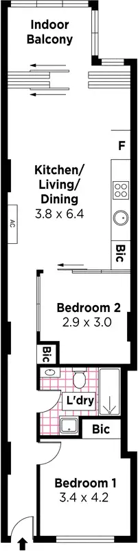 Floorplan of Homely apartment listing, 22/45 York Street, Adelaide SA 5000