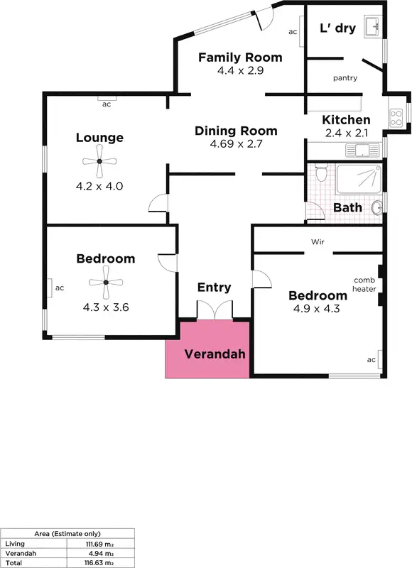 Floorplan of Homely house listing, 19 Penno Parade, Blackwood SA 5051