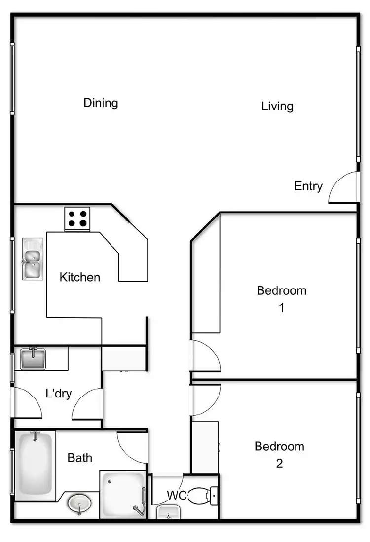 Floorplan of Homely unit listing, 24/50 Embling Street, Wanniassa ACT 2903