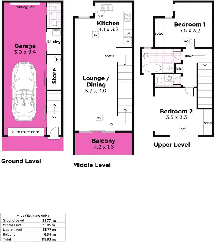 Floorplan of Homely unit listing, 7/95 Gilbert Street, Adelaide SA 5000