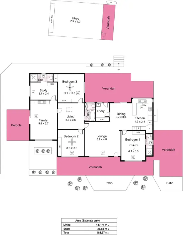 Floorplan of Homely house listing, 1 Murto Road, Marino SA 5049
