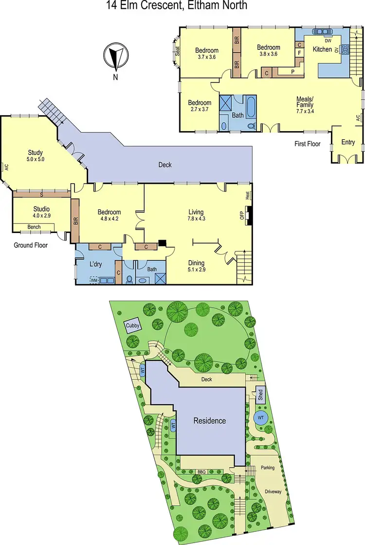 Floorplan of Homely house listing, 14 Elm Crescent, Eltham North VIC 3095
