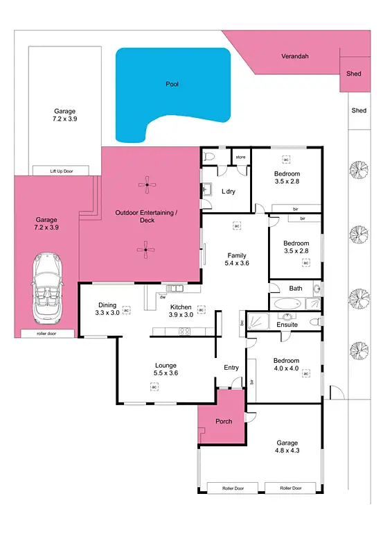 Floorplan of Homely house listing, 13 Lochside Drive, West Lakes SA 5021