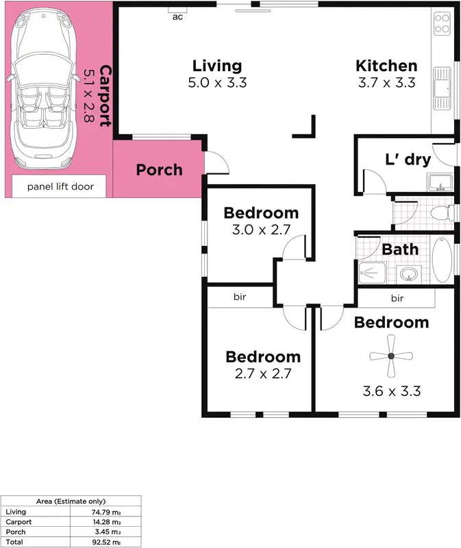 Floorplan of Homely house listing, 3 Jacqueline Avenue, Woodcroft SA 5162