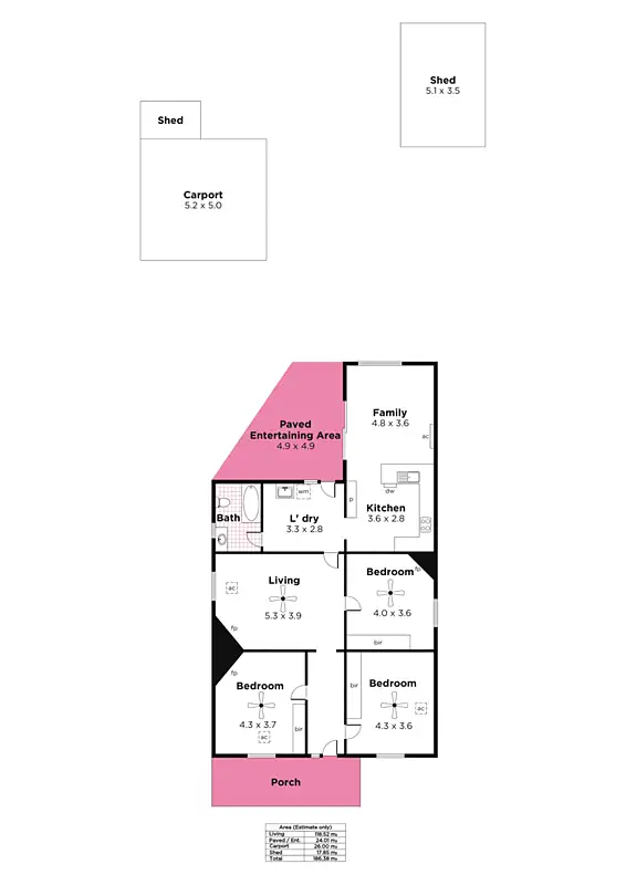Floorplan of Homely house listing, 51 Monmouth Road, Westbourne Park SA 5041
