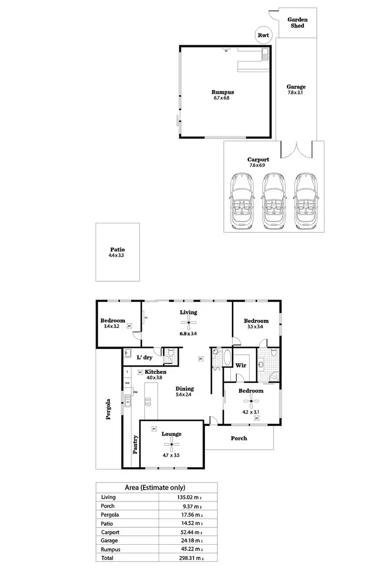 Floorplan of Homely house listing, 10 Warunda Avenue, Seaview Downs SA 5049