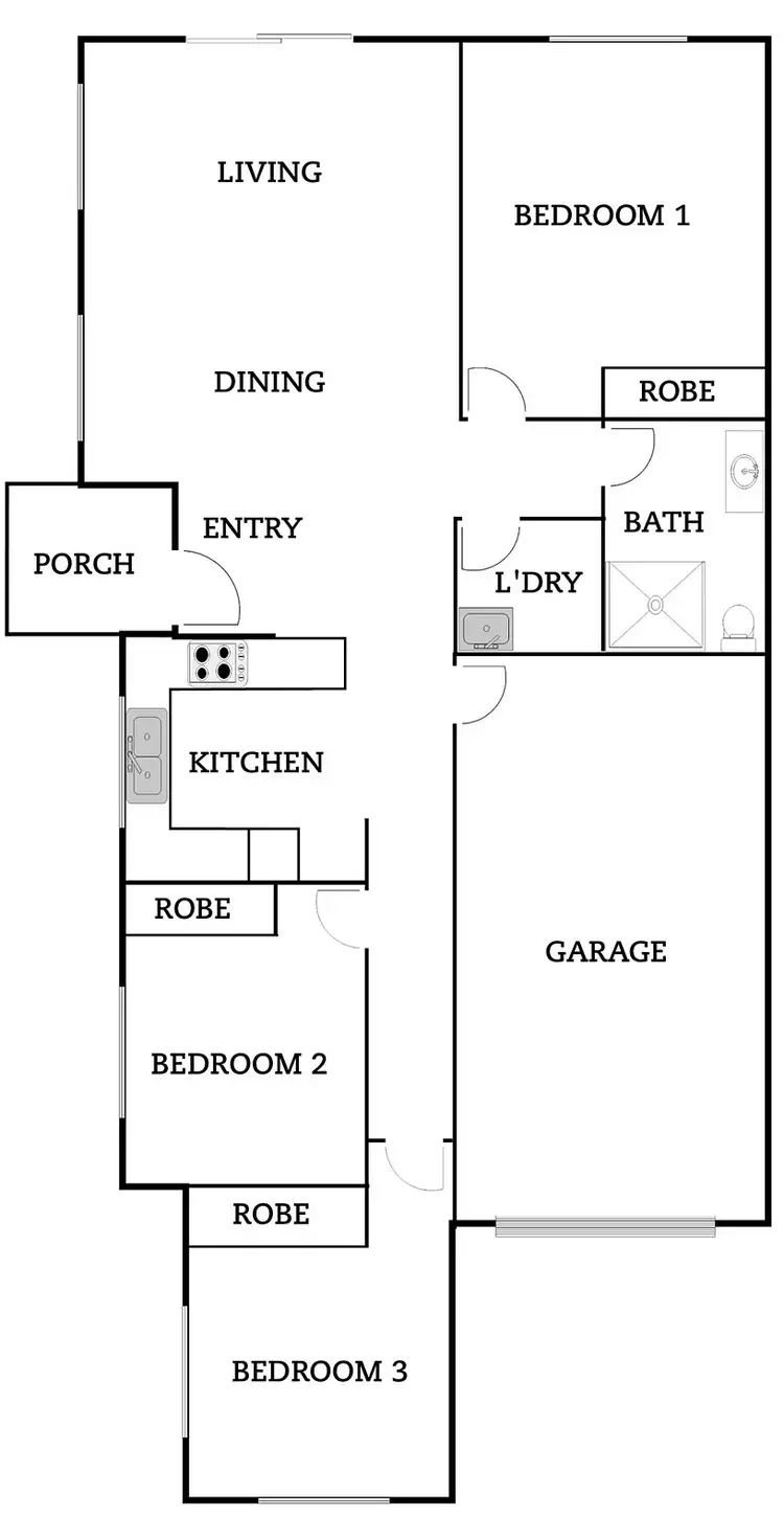 Floorplan of Homely townhouse listing, 1/3 Constance Stone Street, Macgregor ACT 2615