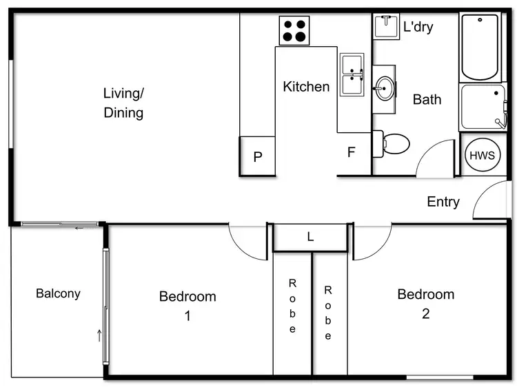 Floorplan of Homely unit listing, 106/72 Wentworth Avenue, Kingston ACT 2604