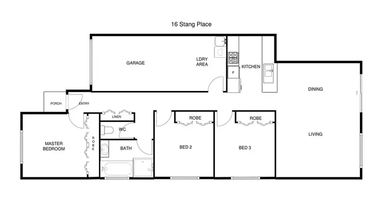 Floorplan of Homely house listing, 16 Stang Place, Macgregor ACT 2615