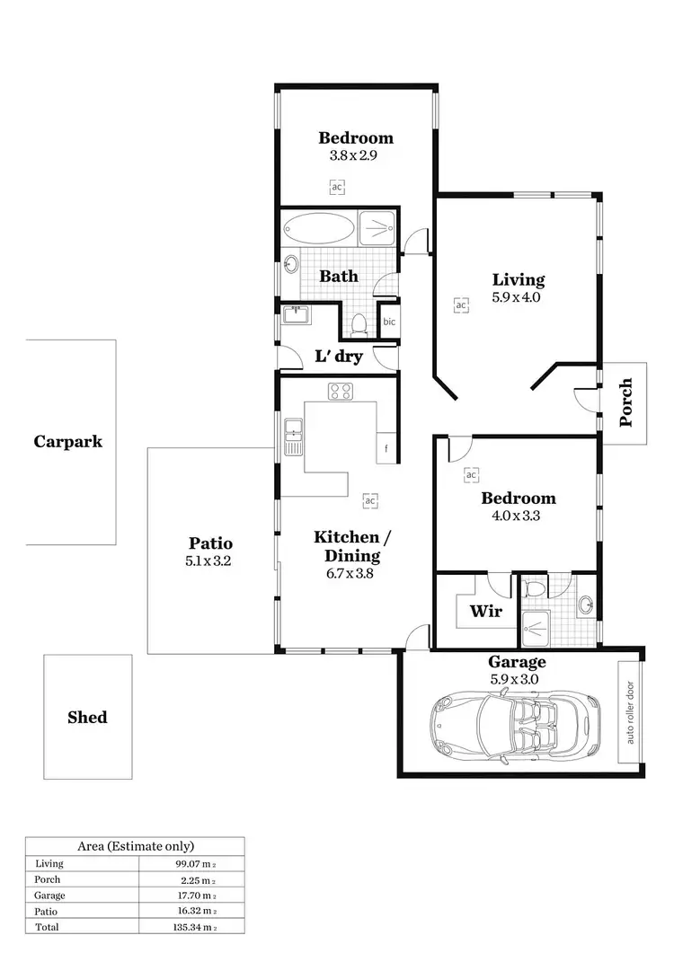 Floorplan of Homely house listing, 1/8 Chapman Street, Blackwood SA 5051