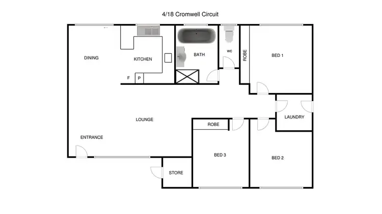 Floorplan of Homely townhouse listing, 4/18 Cromwell Circuit, Isabella Plains ACT 2905