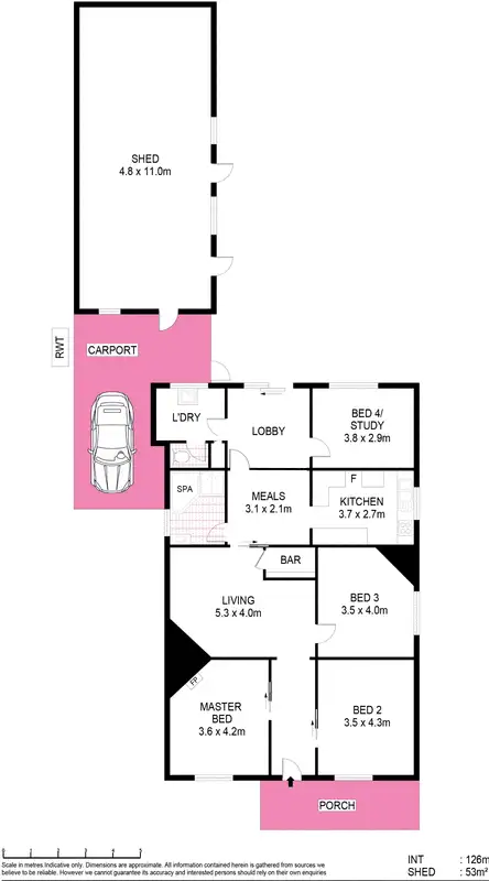 Floorplan of Homely house listing, 43 Davenport Terrace, Hilton SA 5033