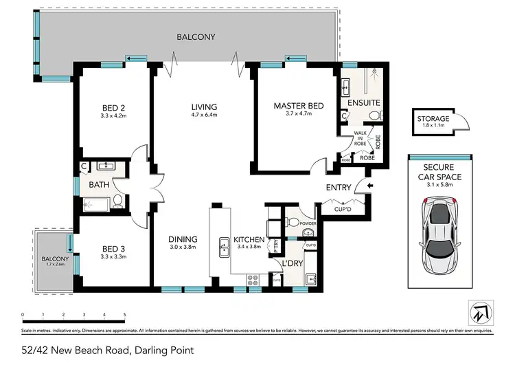 Floorplan of Homely apartment listing, 52/42-43 New Beach Road, Darling Point NSW 2027