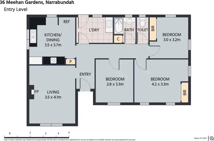 Floorplan of Homely house listing, 36 Meehan Gardens, Narrabundah ACT 2604