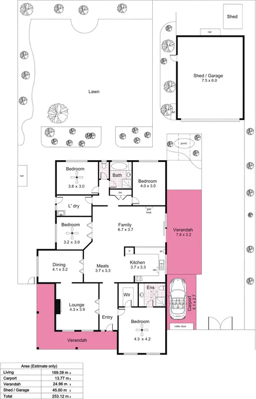 Floorplan of Homely house listing, 19 Pulleine Road, Nairne SA 5252