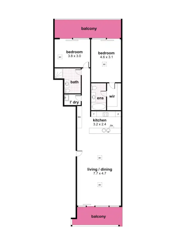 Floorplan of Homely apartment listing, 29/7 Patawalonga Frontage, Glenelg North SA 5045