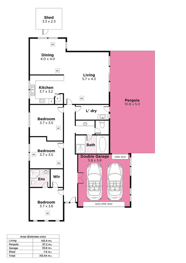 Floorplan of Homely house listing, 105 Beckham Rise, Craigmore SA 5114