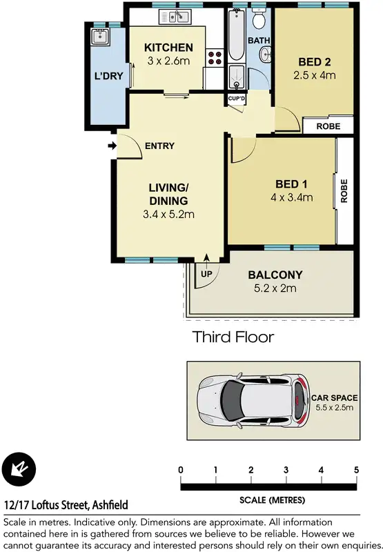 Floorplan of Homely apartment listing, 12/17 Loftus Street, Ashfield NSW 2131
