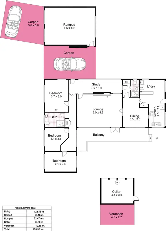 Floorplan of Homely house listing, 3 Sturt Avenue, Hawthorndene SA 5051