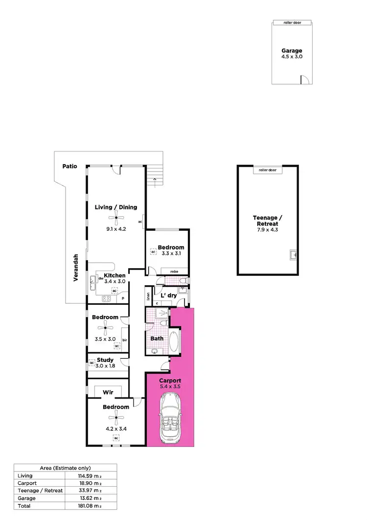 Floorplan of Homely house listing, 122 Quinlan Avenue, Pasadena SA 5042