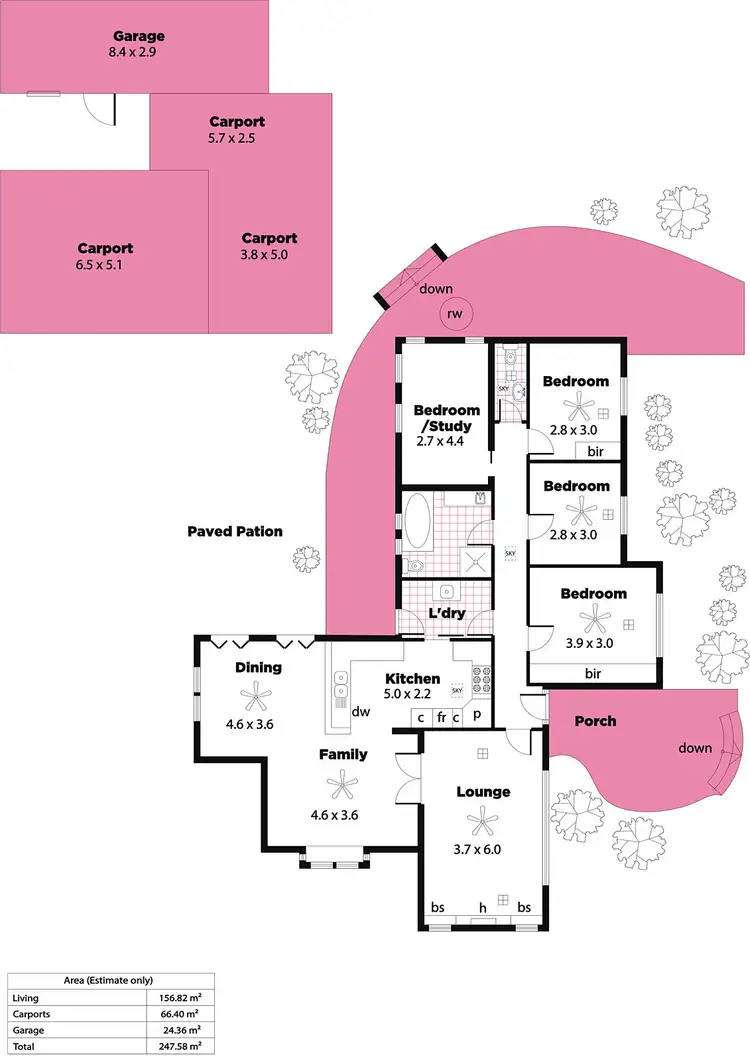 Floorplan of Homely house listing, 6 Northcote Road, Eden Hills SA 5050