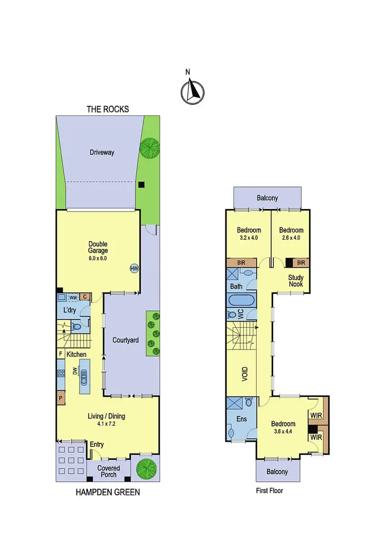 Floorplan of Homely townhouse listing, 9 Hampden Green, South Morang VIC 3752
