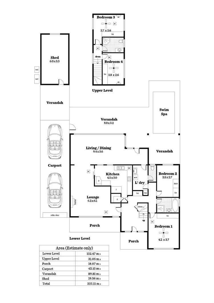 Floorplan of Homely house listing, 14 Raffles Crescent, Plympton SA 5038