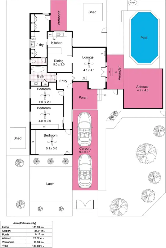 Floorplan of Homely house listing, 16 Miller Street, Seacombe Gardens SA 5047