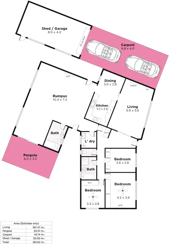 Floorplan of Homely house listing, 28 Graham Avenue, Hackham SA 5163