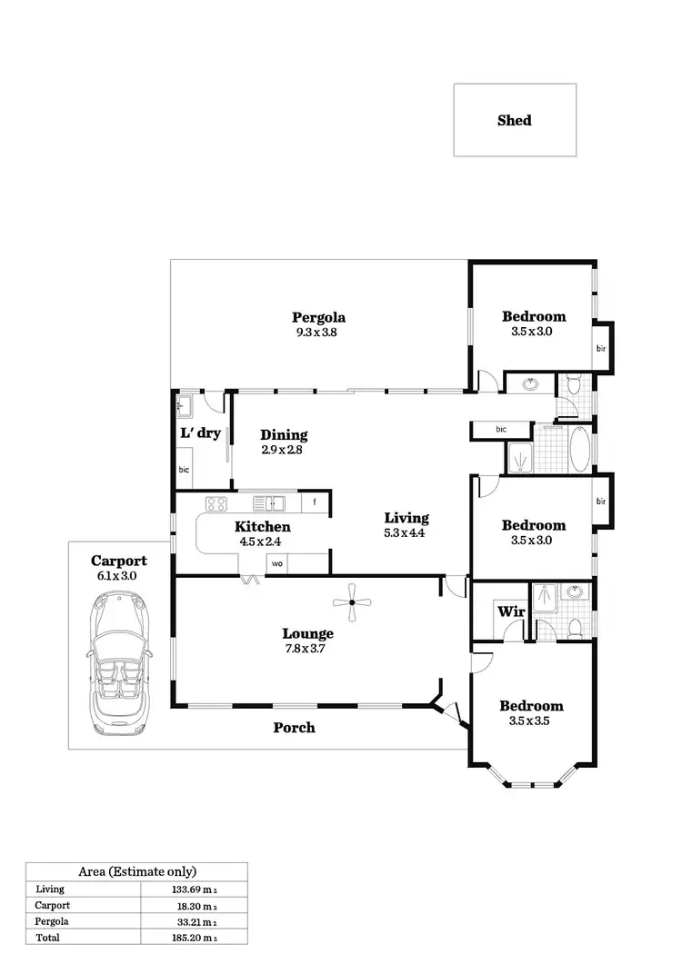 Floorplan of Homely house listing, 196 Perry Barr Road, Hallett Cove SA 5158