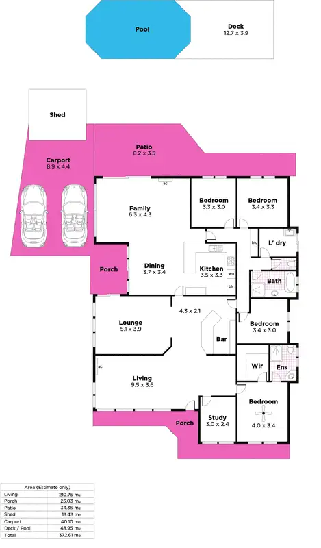 Floorplan of Homely house listing, 14 Farriers Way, Woodcroft SA 5162