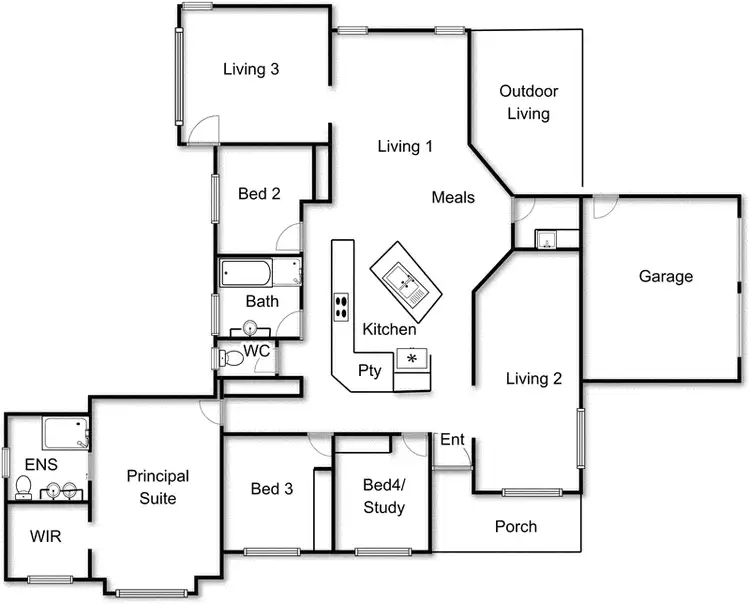 Floorplan of Homely house listing, 33 Lever Place, Royalla NSW 2620