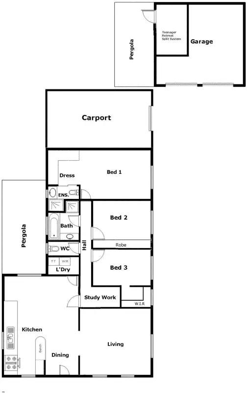 Floorplan of Homely house listing, 64 Maharatta Circuit, Isabella Plains ACT 2905