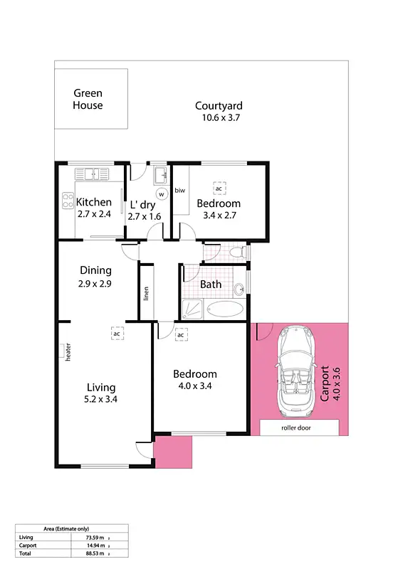 Floorplan of Homely unit listing, 9/1 Briant Road, Magill SA 5072