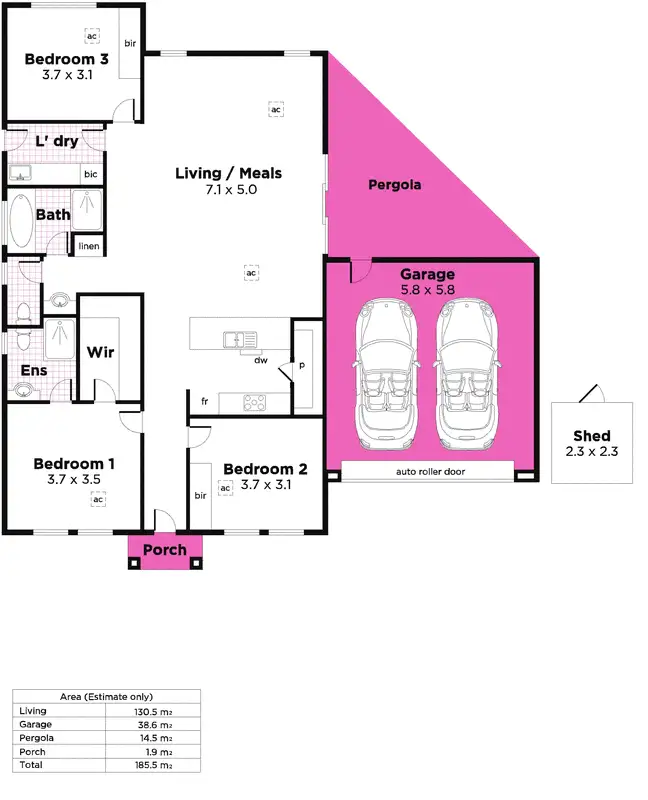 Floorplan of Homely house listing, 3a Judith Street, Rostrevor SA 5073