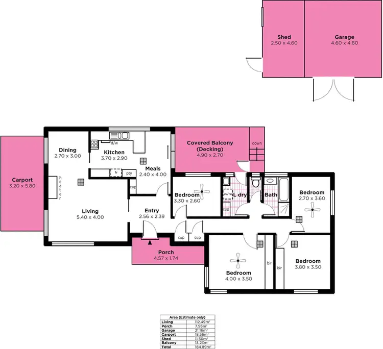 Floorplan of Homely house listing, 18 Durant Avenue, Morphett Vale SA 5162